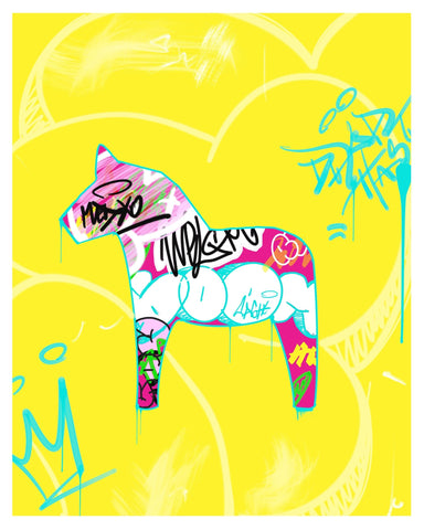 Graffiti Dalecarlian Horse
