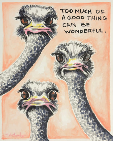 Funny Ostrich Trio