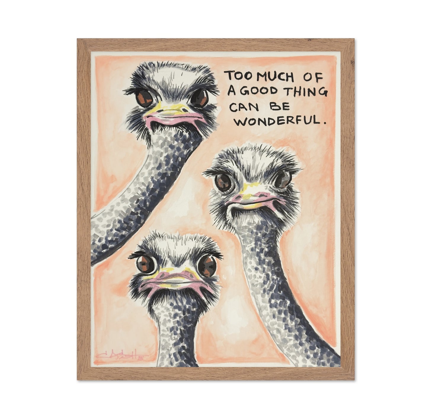 Funny Ostrich Trio