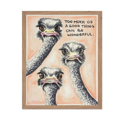 Funny Ostrich Trio