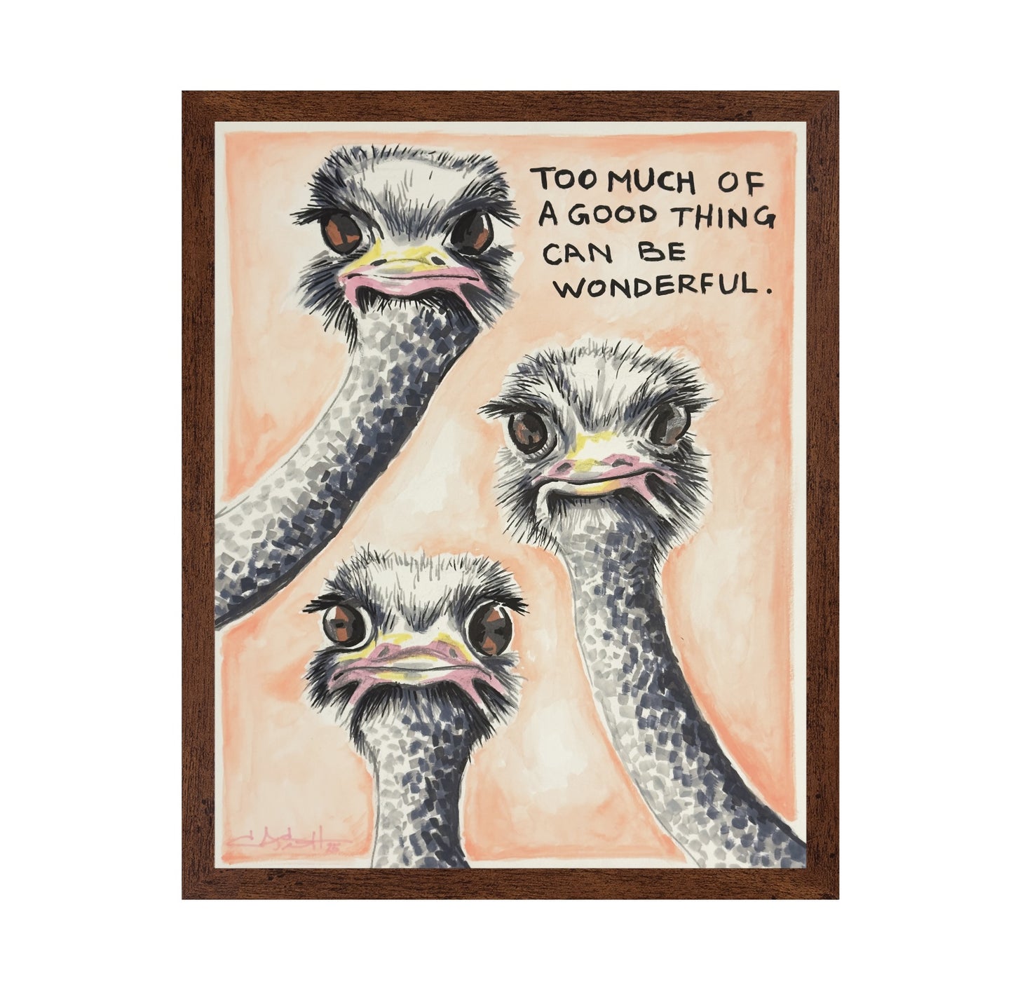 Funny Ostrich Trio
