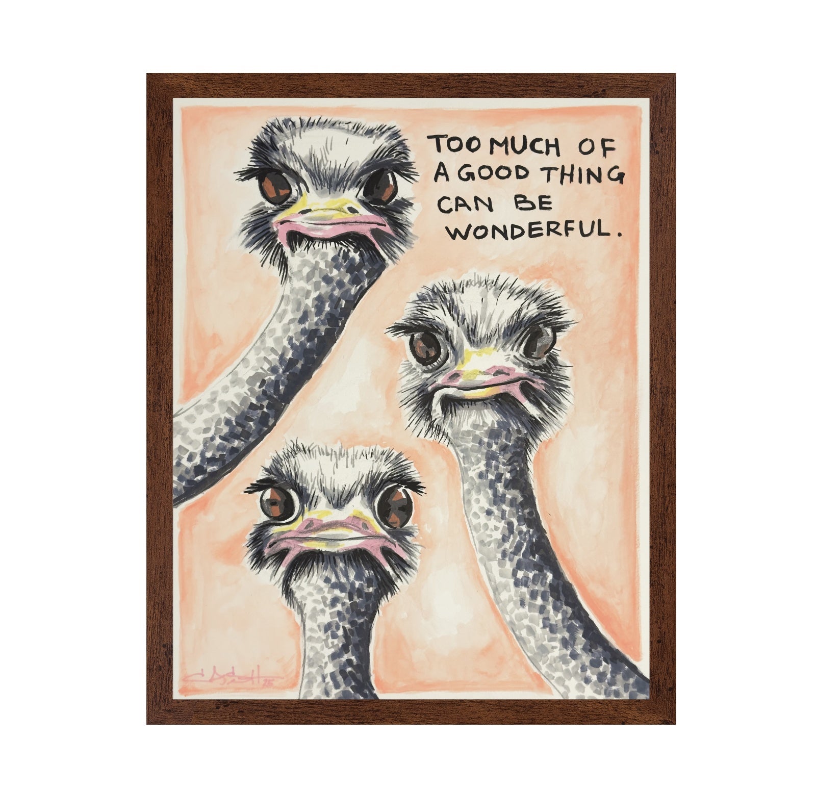 Funny Ostrich Trio