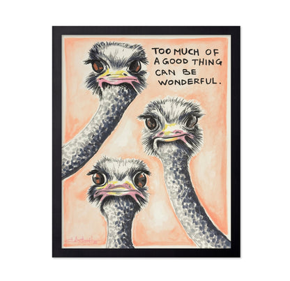 Funny Ostrich Trio