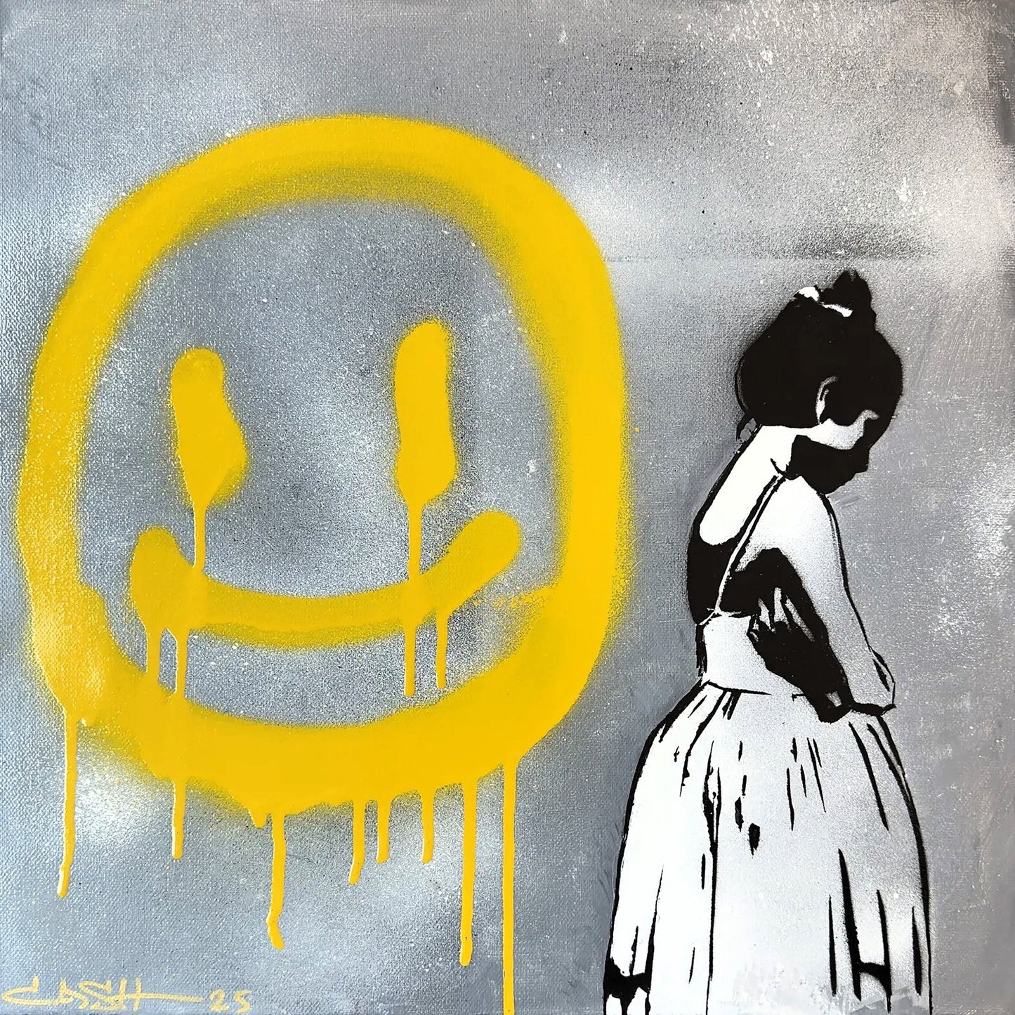 Girl And Smile Graffiti