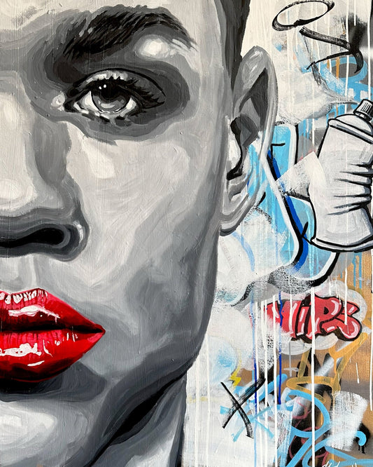 Graffiti Face Closeup