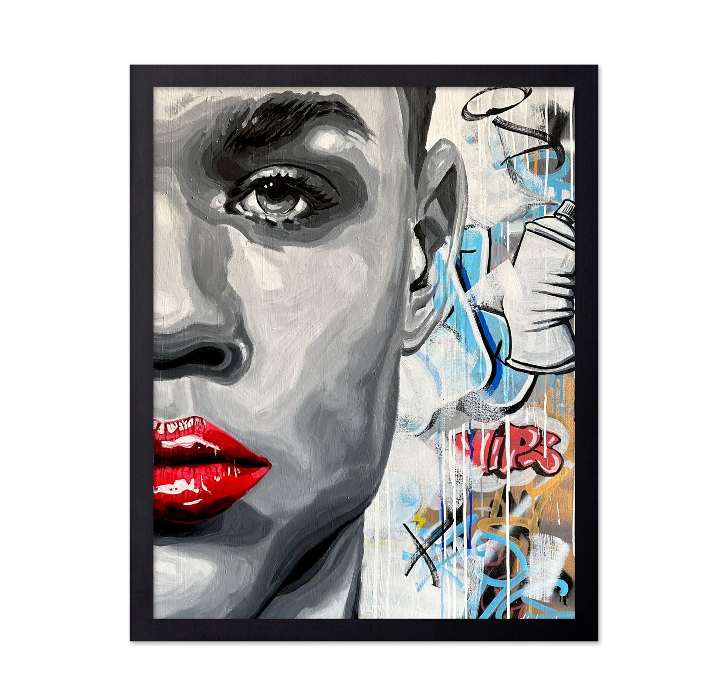 Graffiti Face Closeup