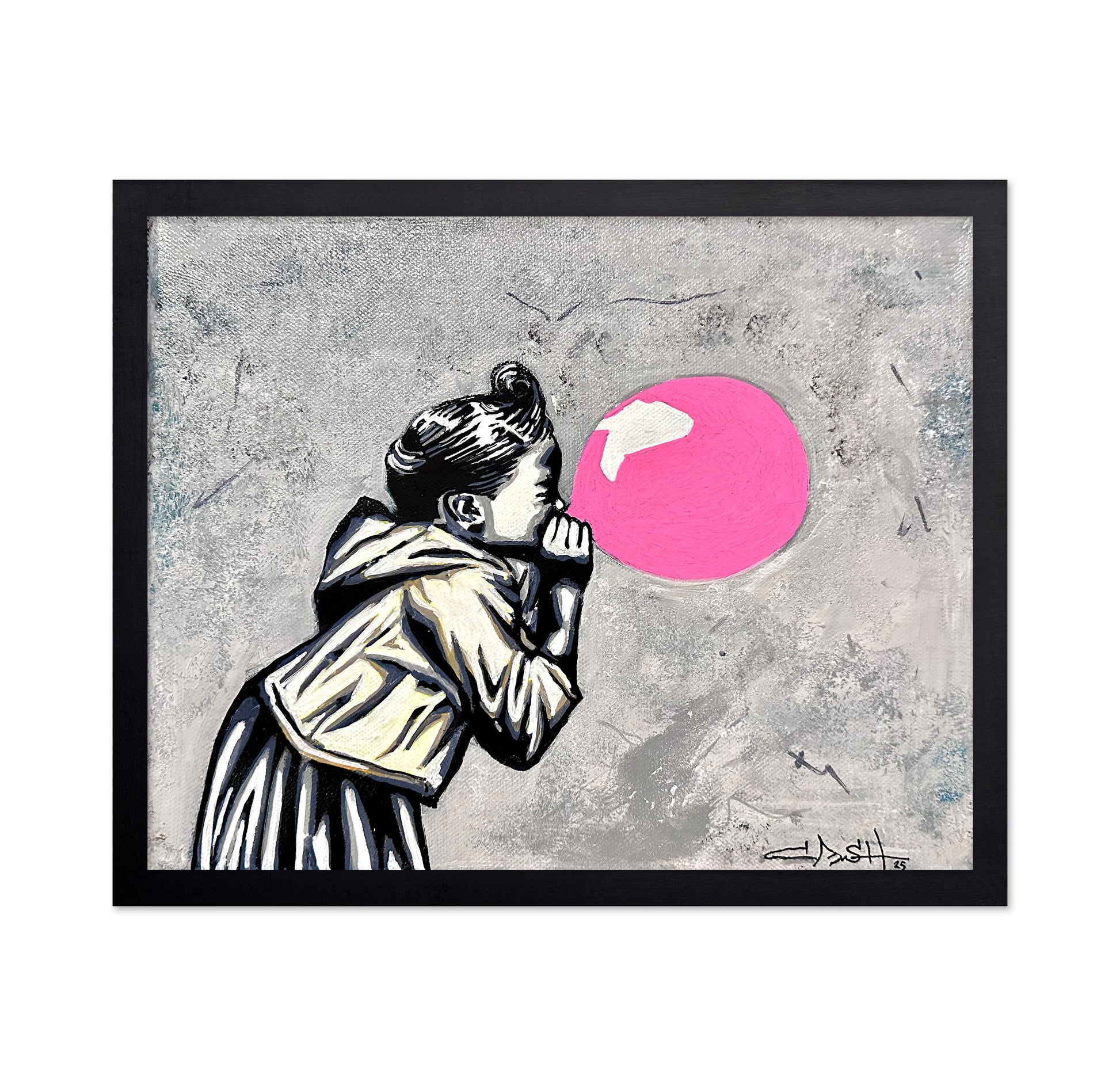 Girl Blowing Bubble