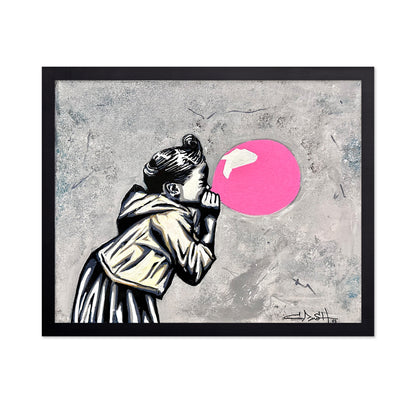 Girl Blowing Bubble