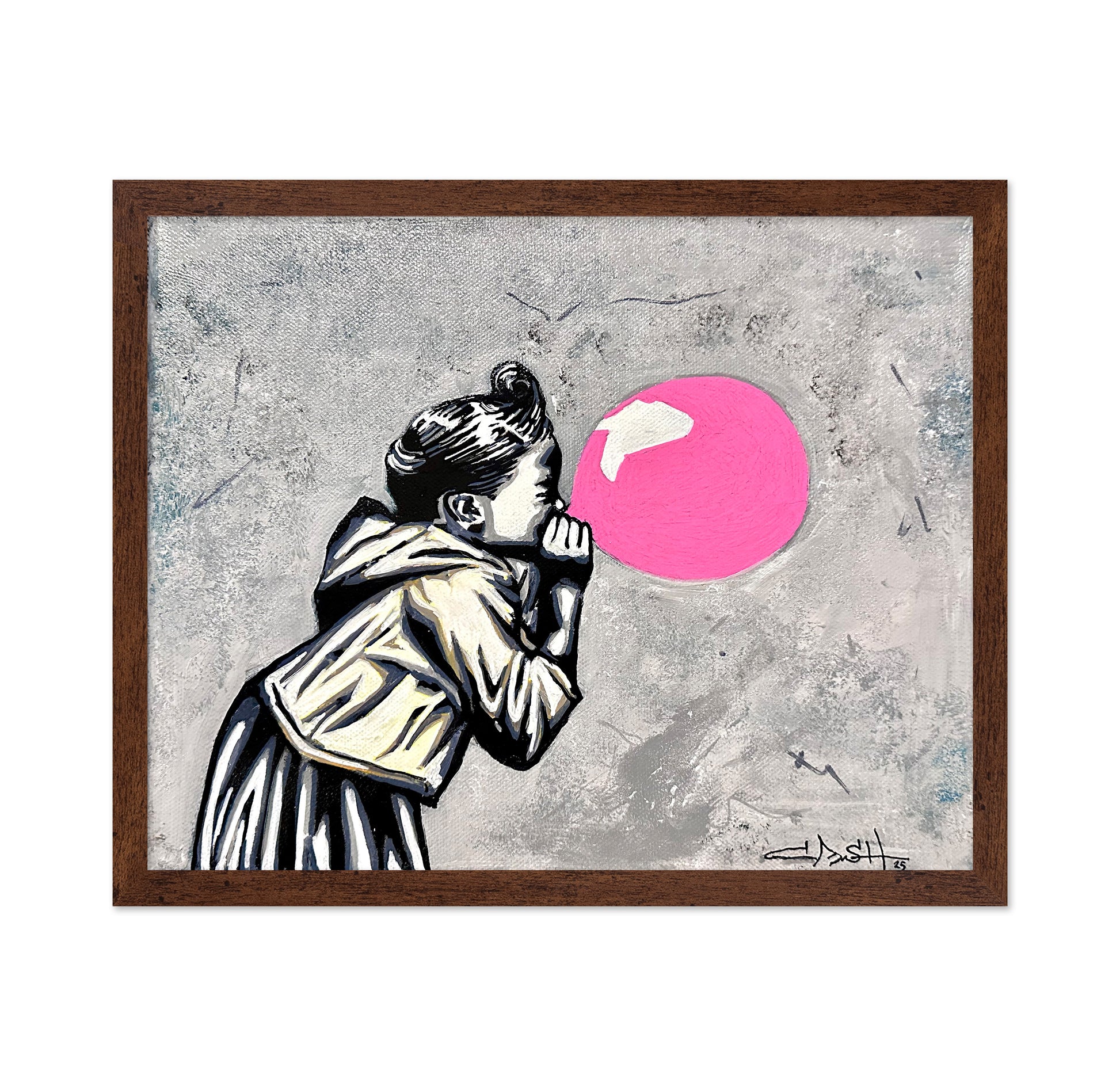 Girl Blowing Bubble