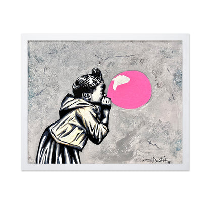 Girl Blowing Bubble