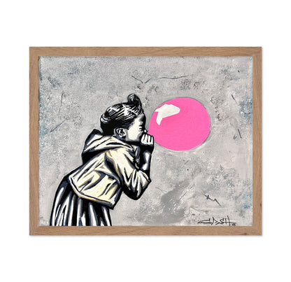 Girl Blowing Bubble