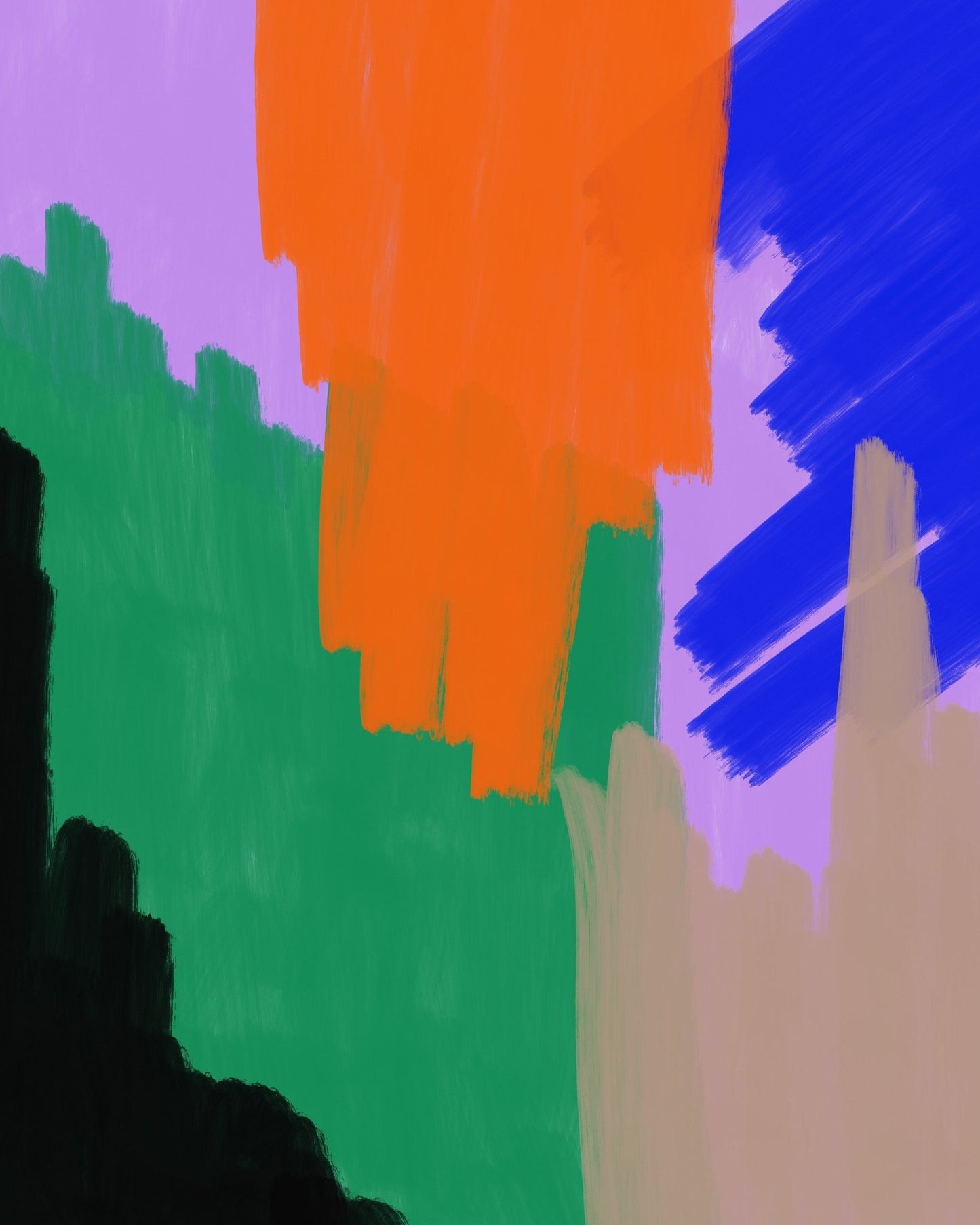 Bold Color Brushstrokes No2