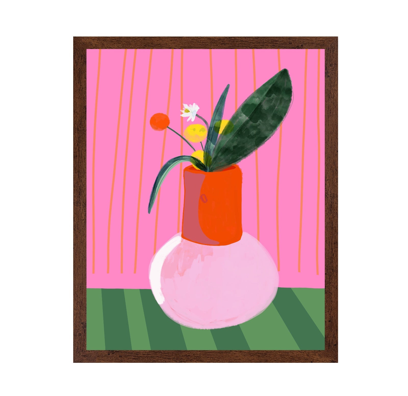 Pink Vase Floral Pop