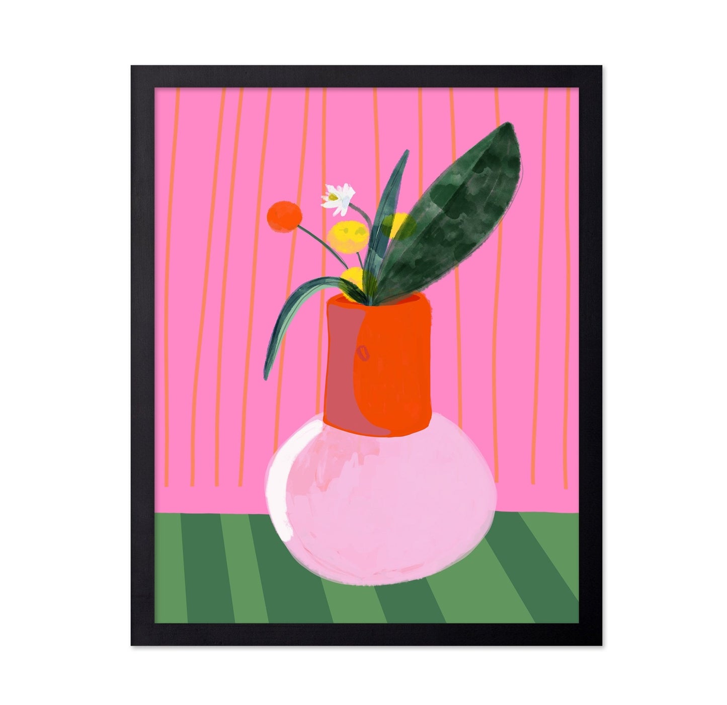 Pink Vase Floral Pop