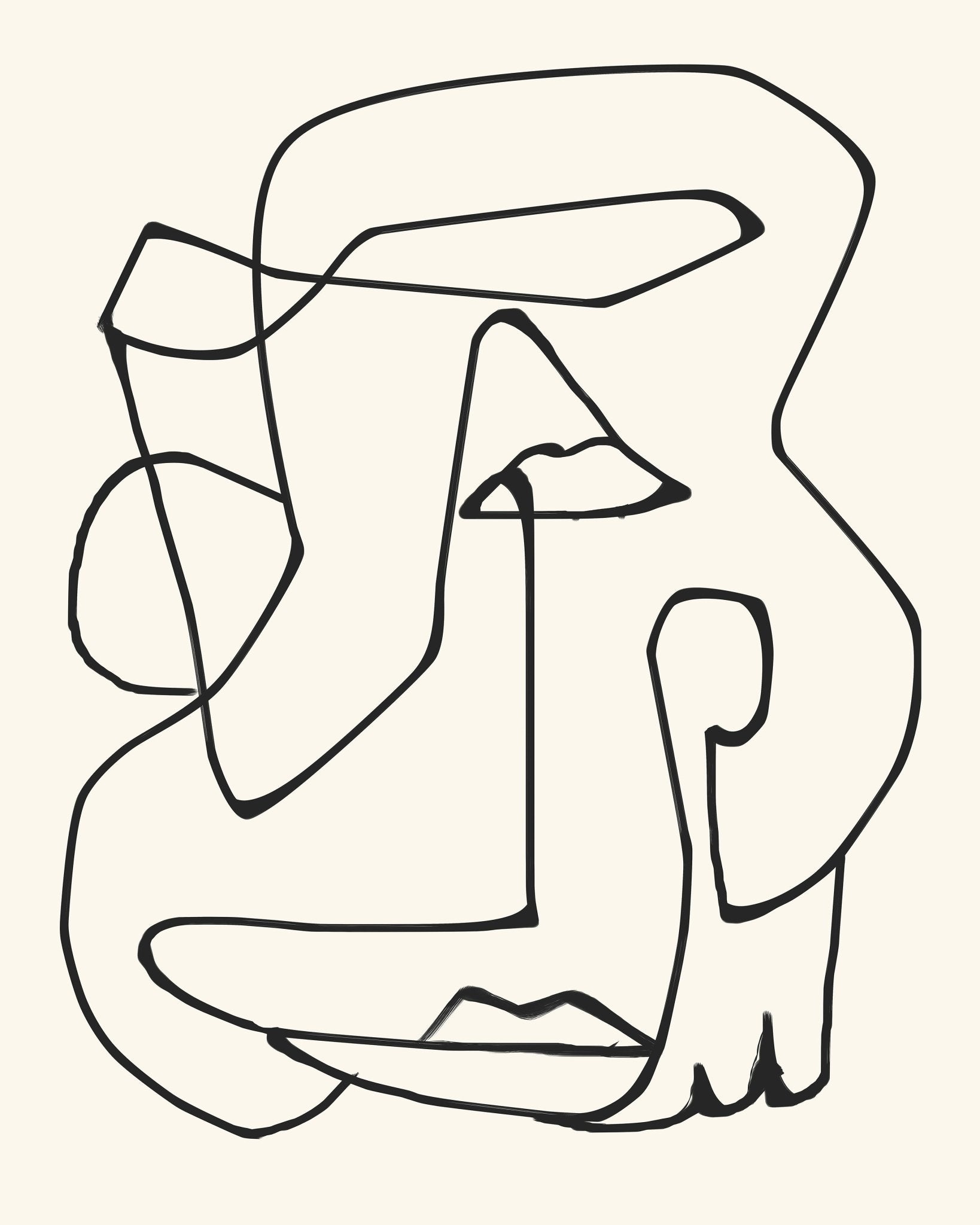 Abstract Face Line No2