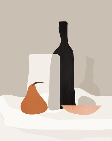Minimal Pear Still Life