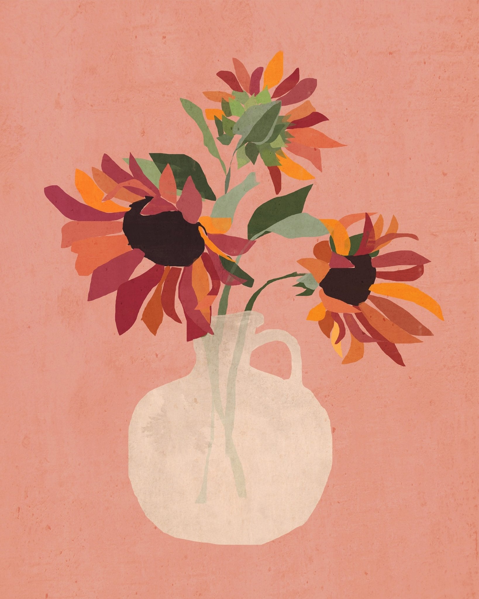 Rustic Sunflower Vase