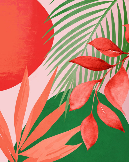 Tropical Red Leaves