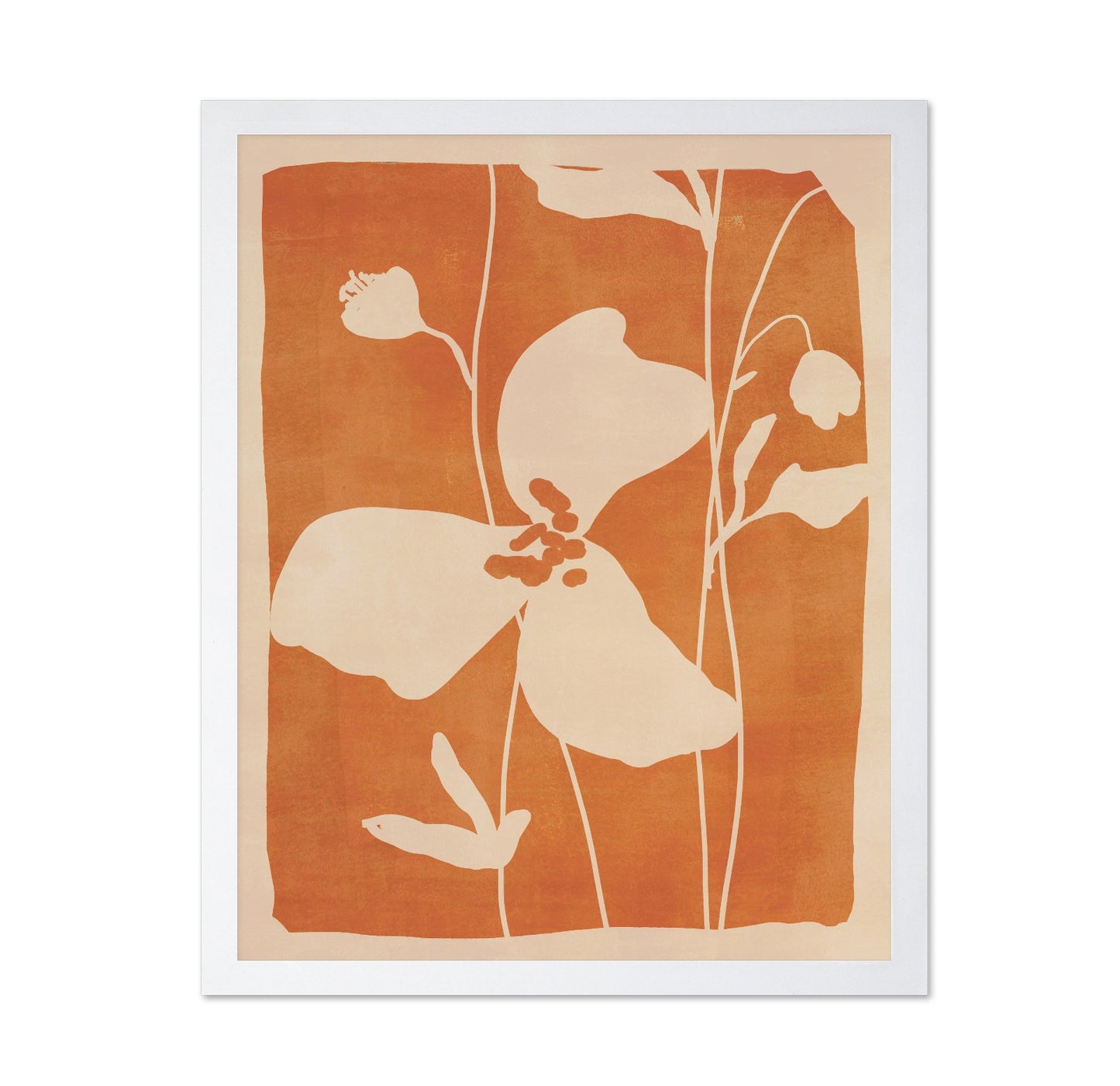 Warm Floral Silhouette