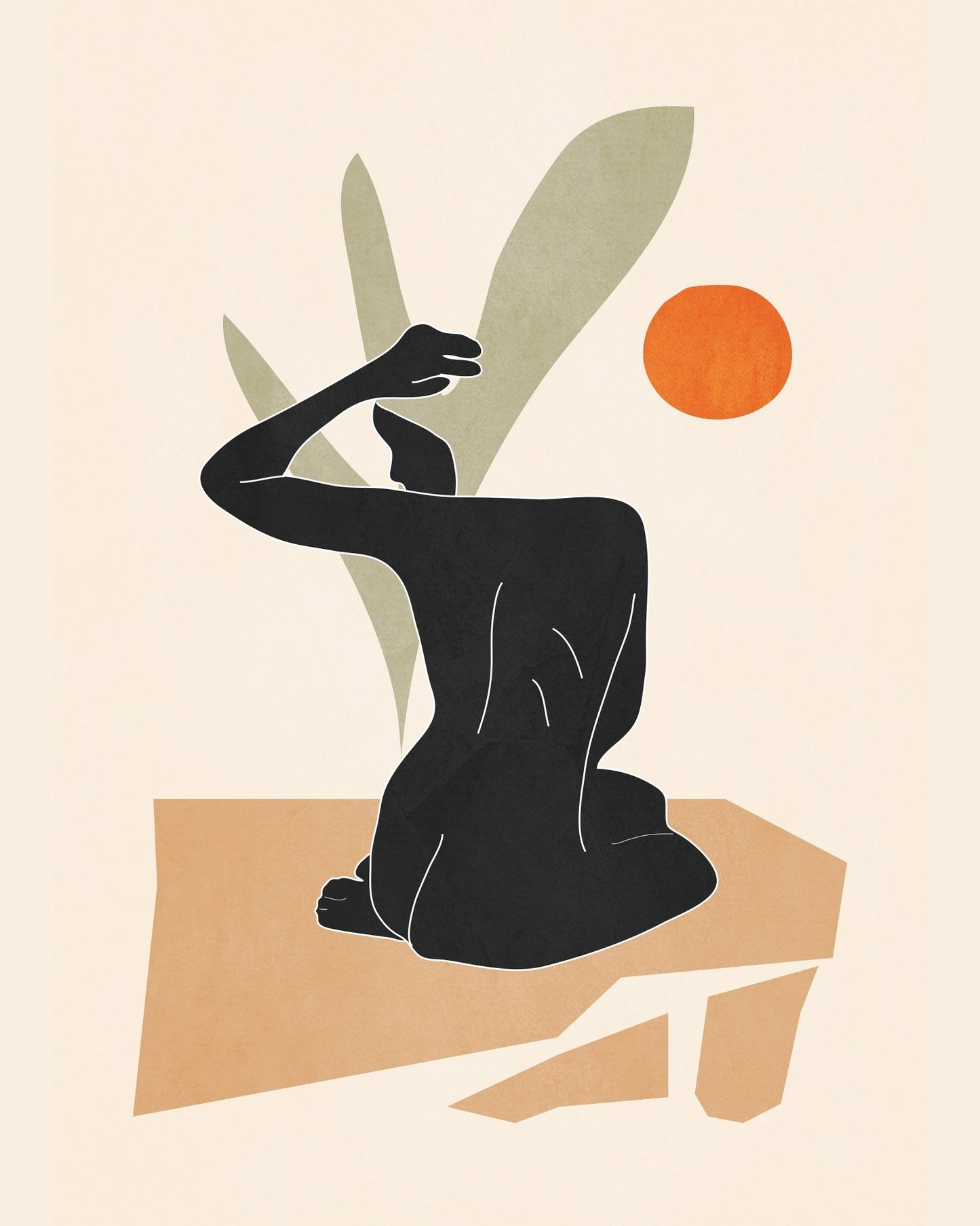 Minimal Seated Figure
