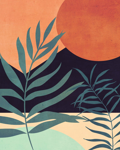 Sunset Palm Silhouette No2