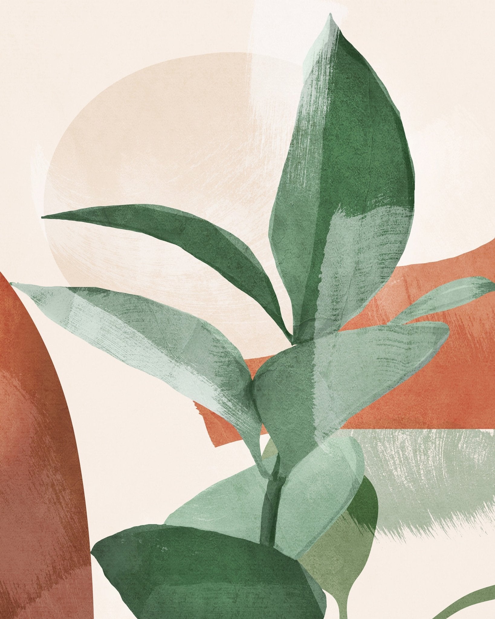Abstract Green Leaves No3
