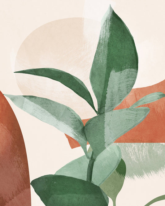 Abstract Green Leaves No3