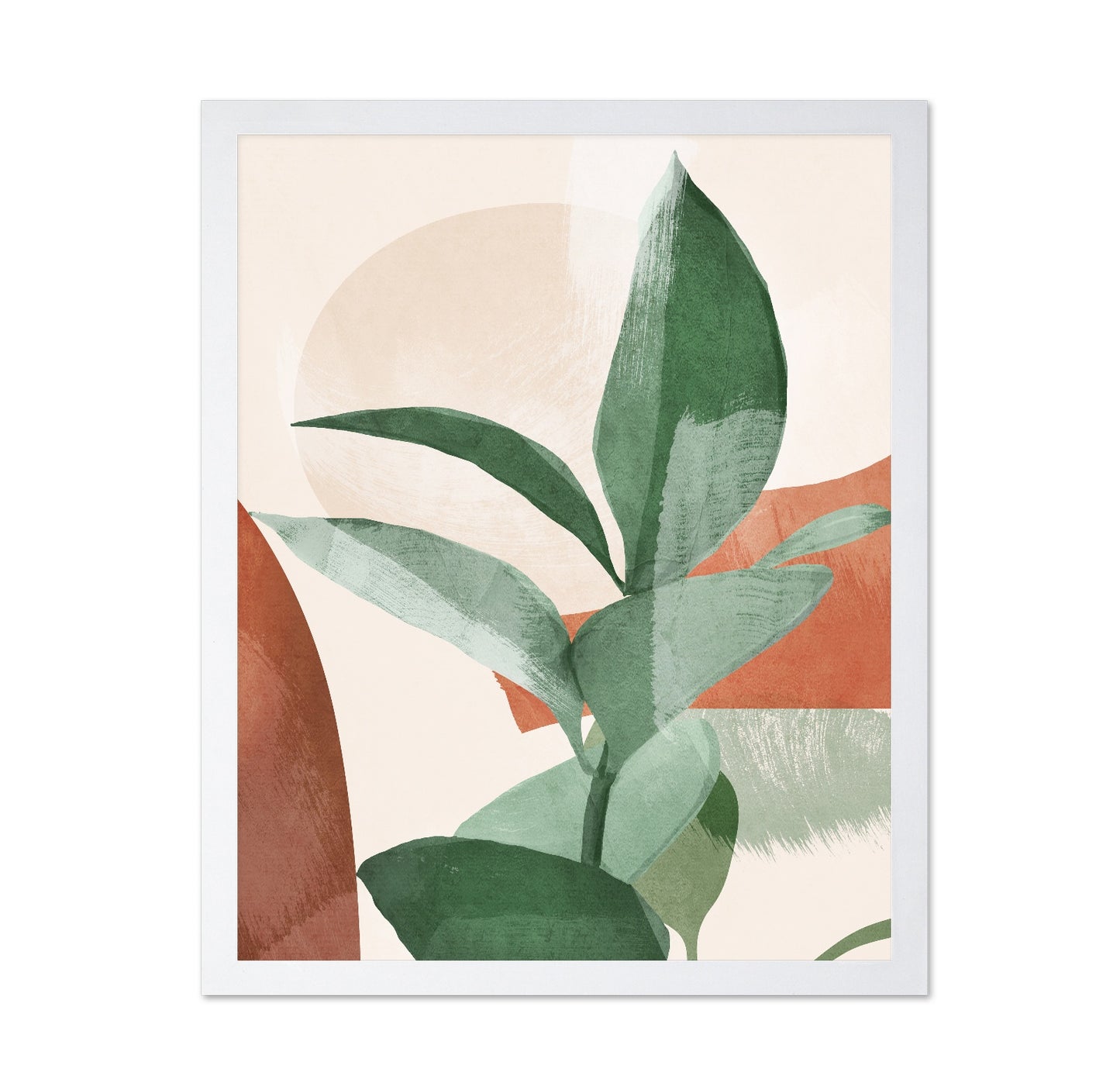 Abstract Green Leaves No3