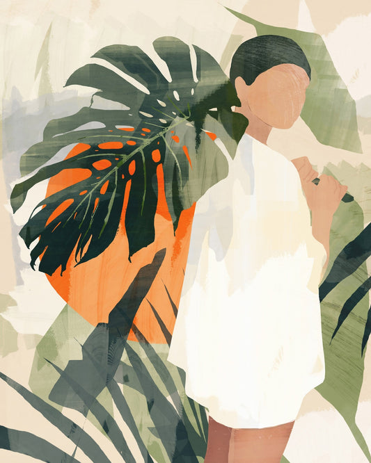 Tropical Woman Silhouette