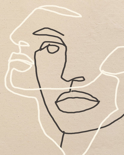 Abstract Line Face No1