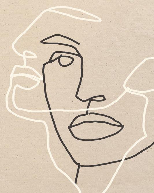 Abstract Line Face No1