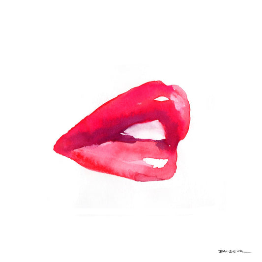 Red Lips Watercolor