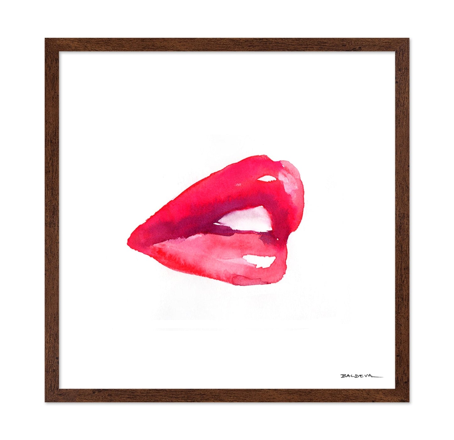 Red Lips Watercolor