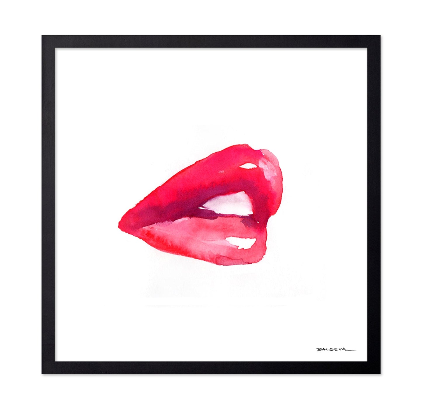 Red Lips Watercolor