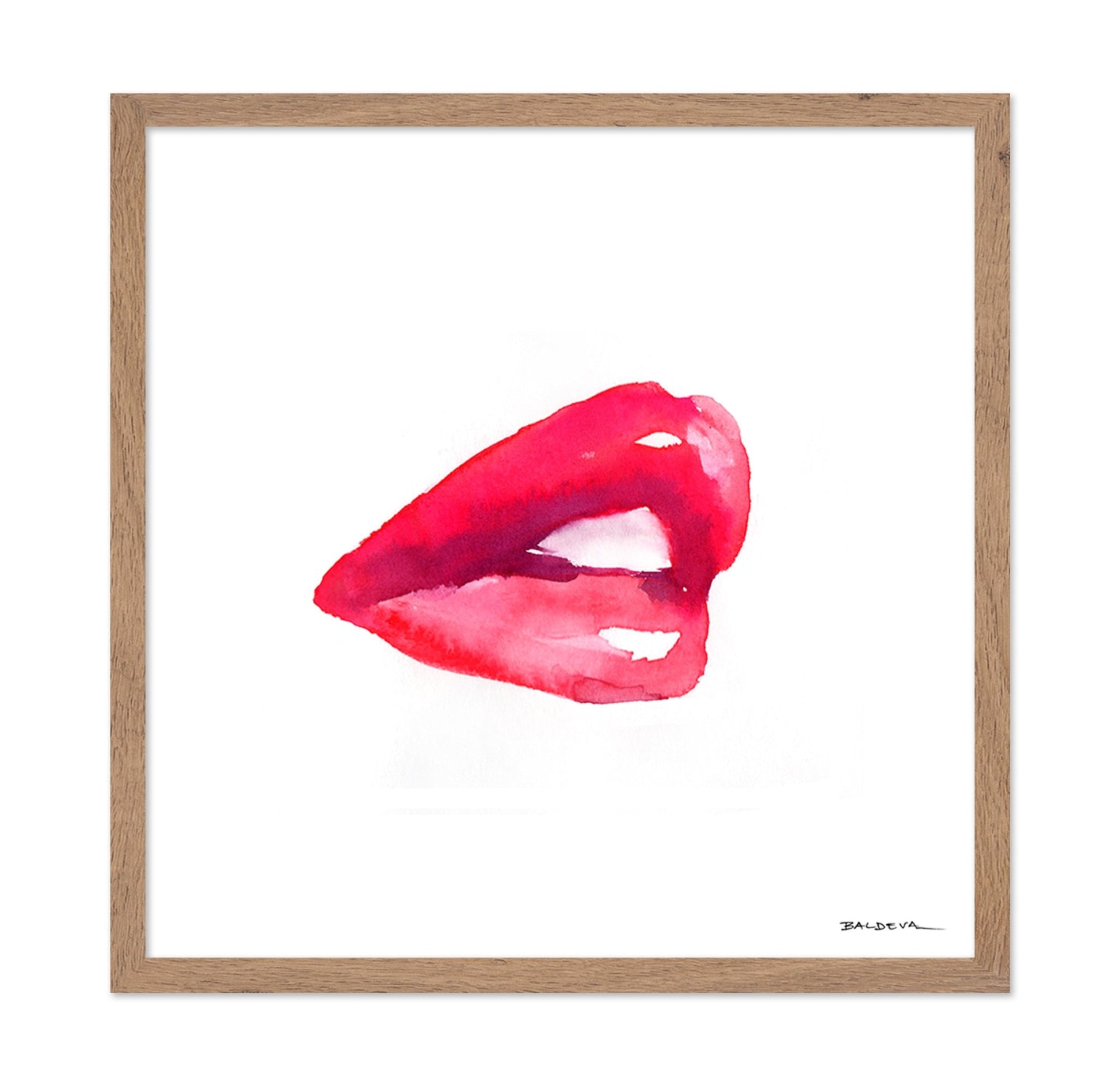 Red Lips Watercolor