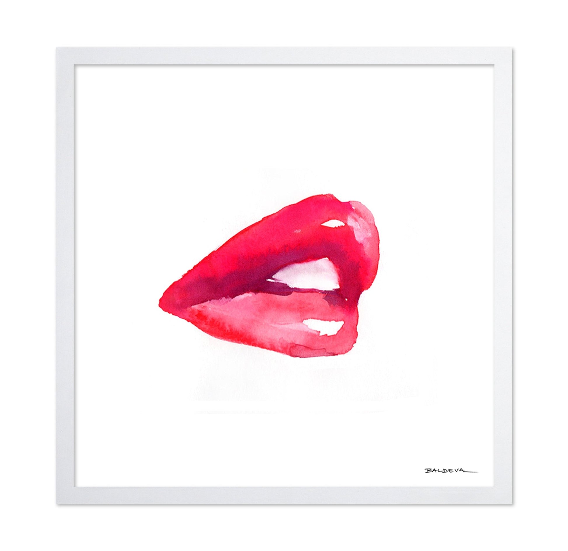 Red Lips Watercolor