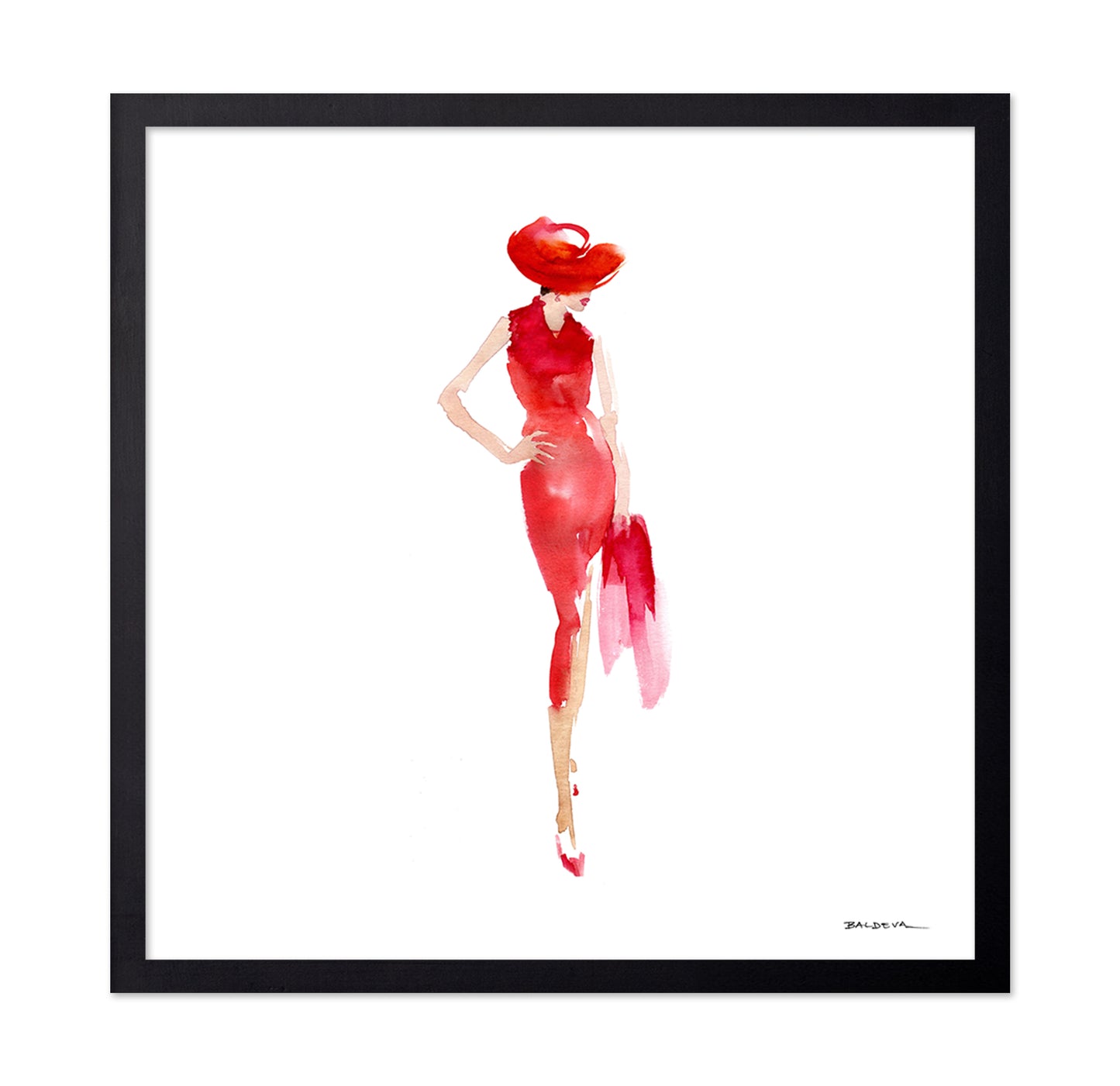 Red Dress Fashion Figure
