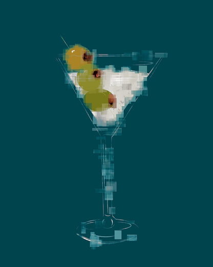 Martini Glass Olives