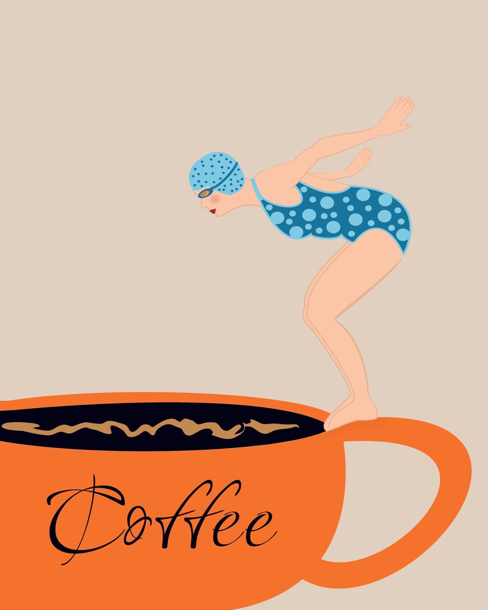 Coffee Dive Illustration