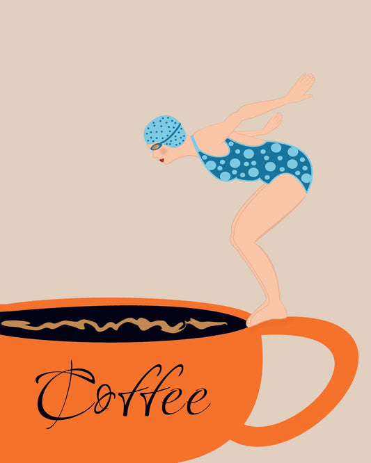Coffee Dive Illustration