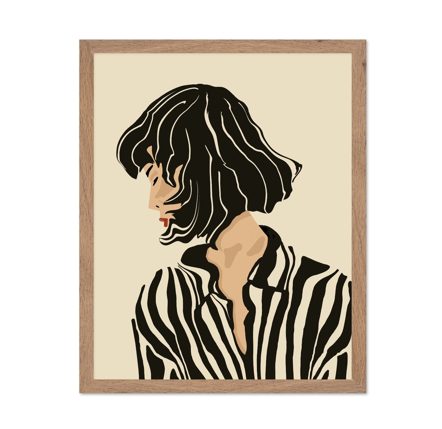 Chic Striped Portrait