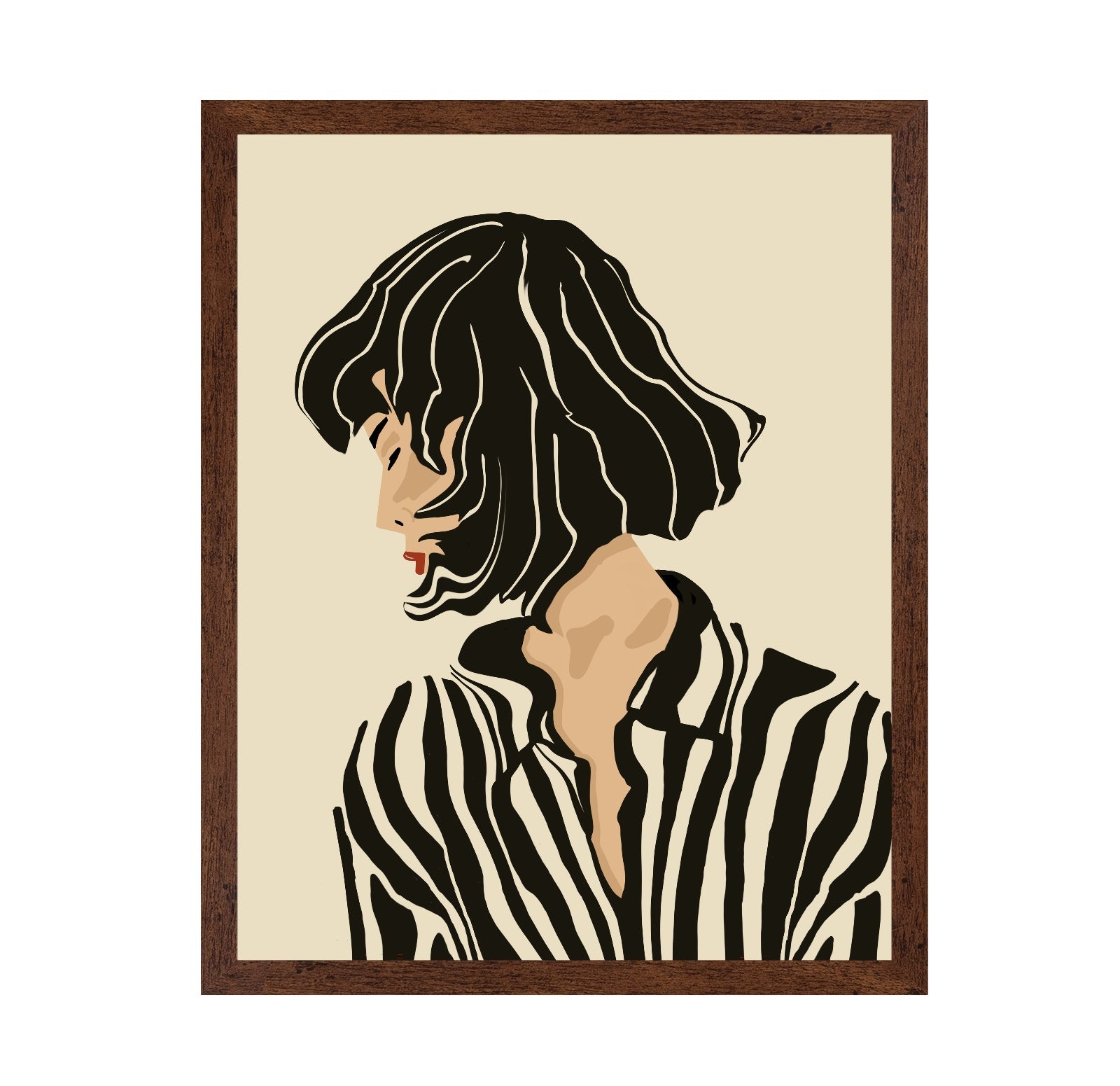Chic Striped Portrait
