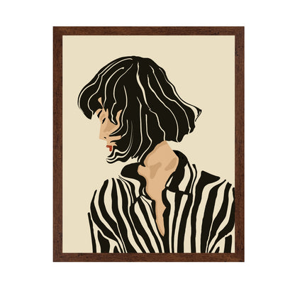 Chic Striped Portrait