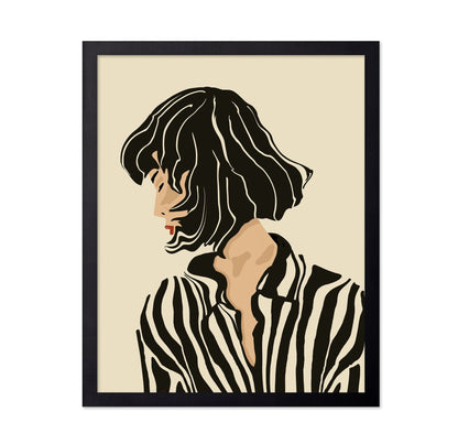 Chic Striped Portrait