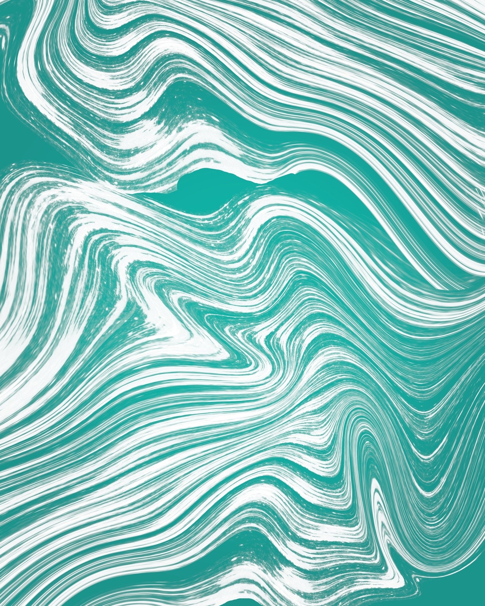 Teal Marble Waves