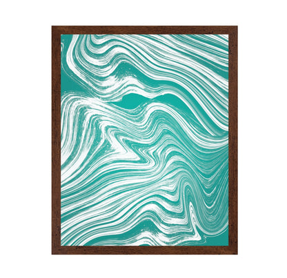 Teal Marble Waves