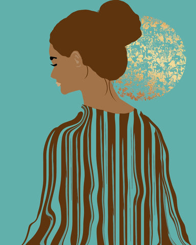 Teal Stripe Portrait