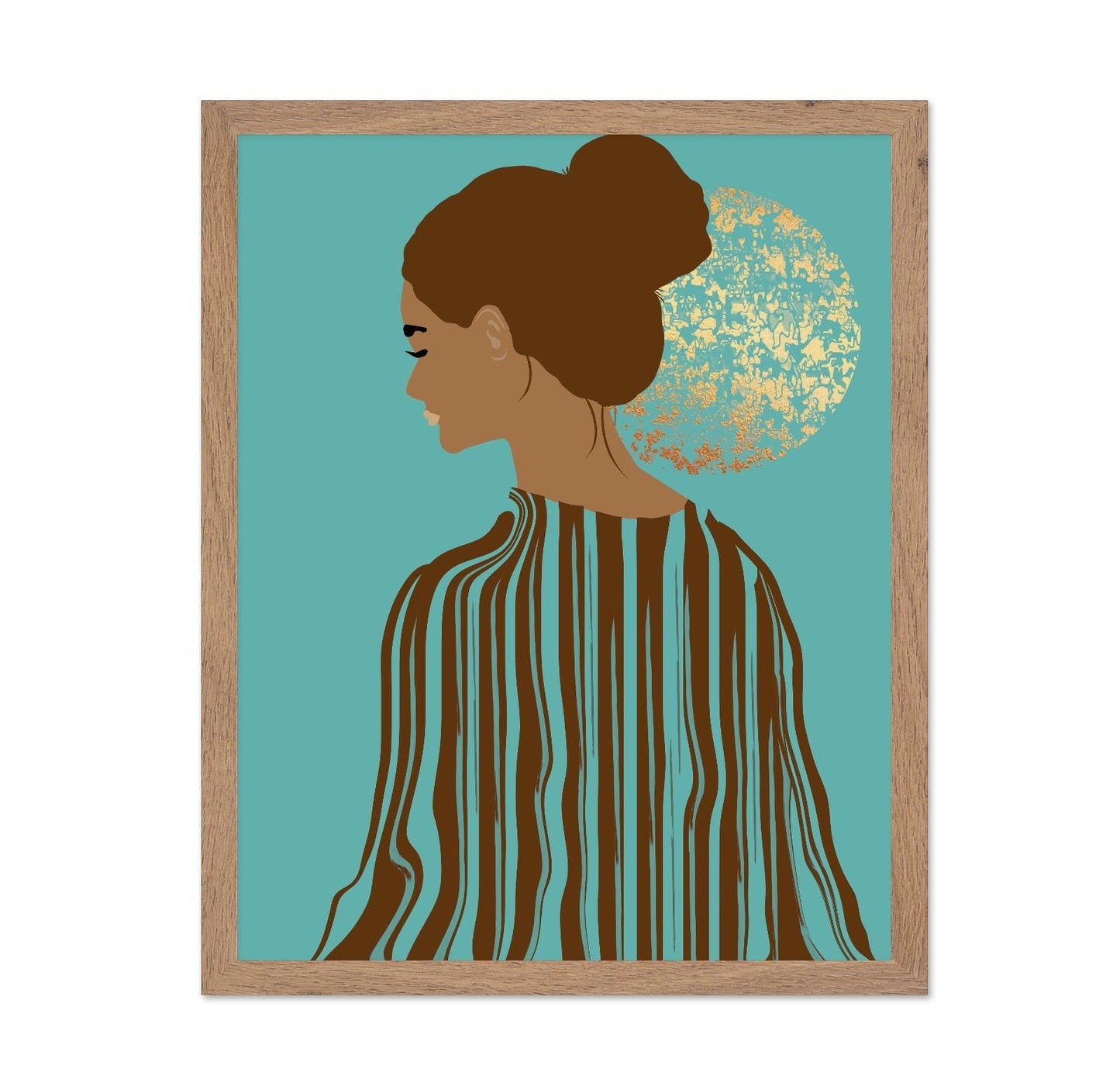 Teal Stripe Portrait