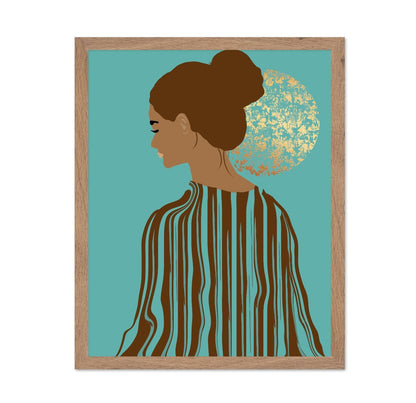 Teal Stripe Portrait