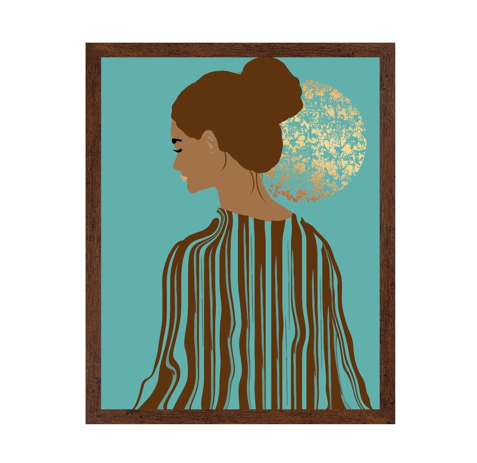 Teal Stripe Portrait